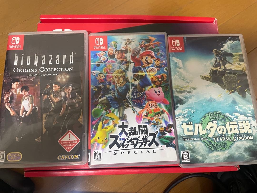 Nintendo Switch 本体 グレー　ソフト３本　 外付けコントロール付