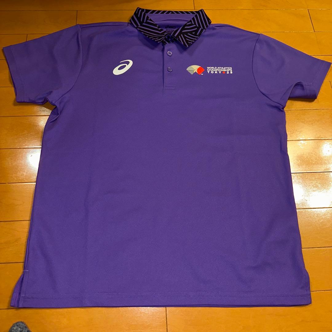 アシックス ポロシャツ パンツ 世界陸上　Mサイズ