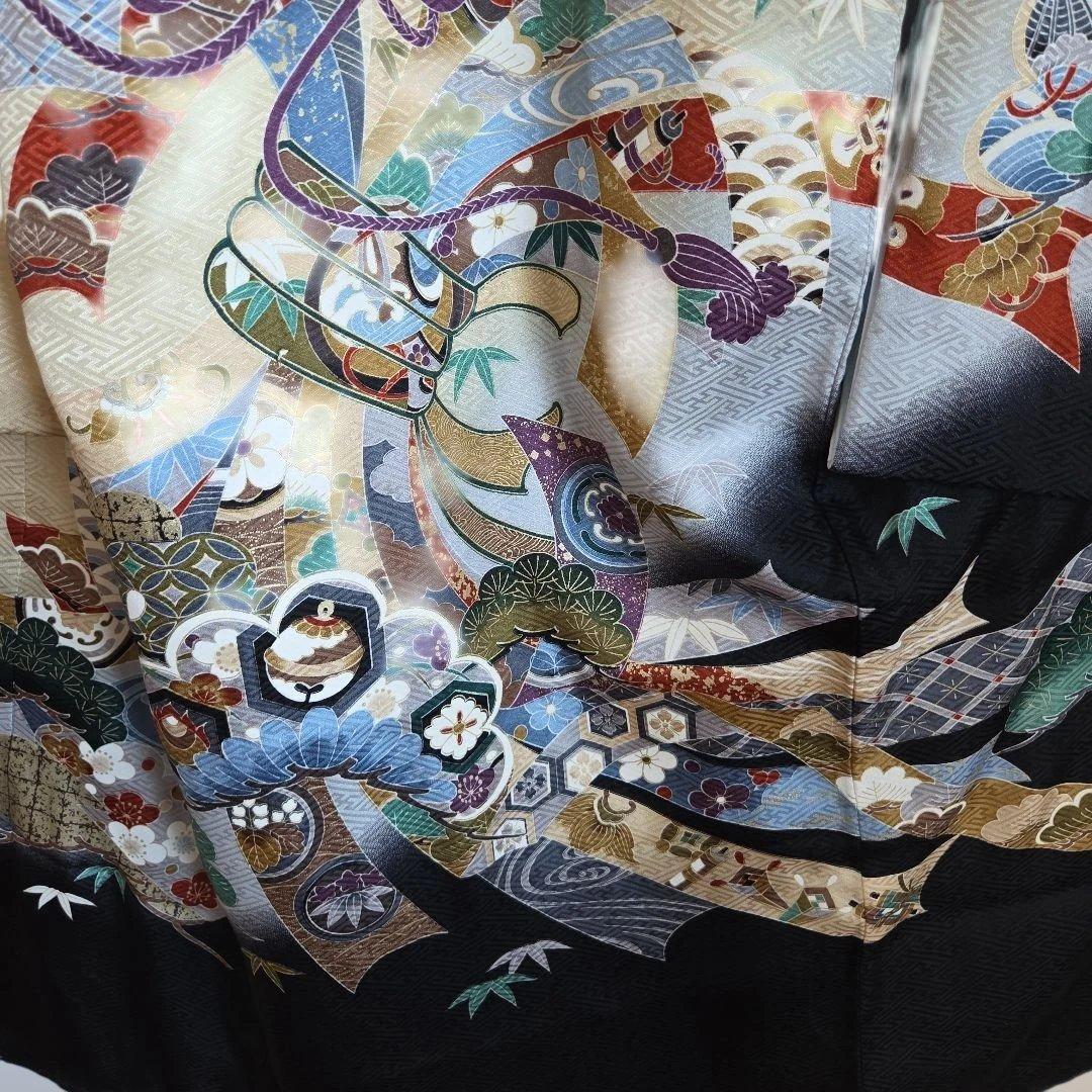 No28　正絹　男の子お祝い着物　長襦袢付き　産着