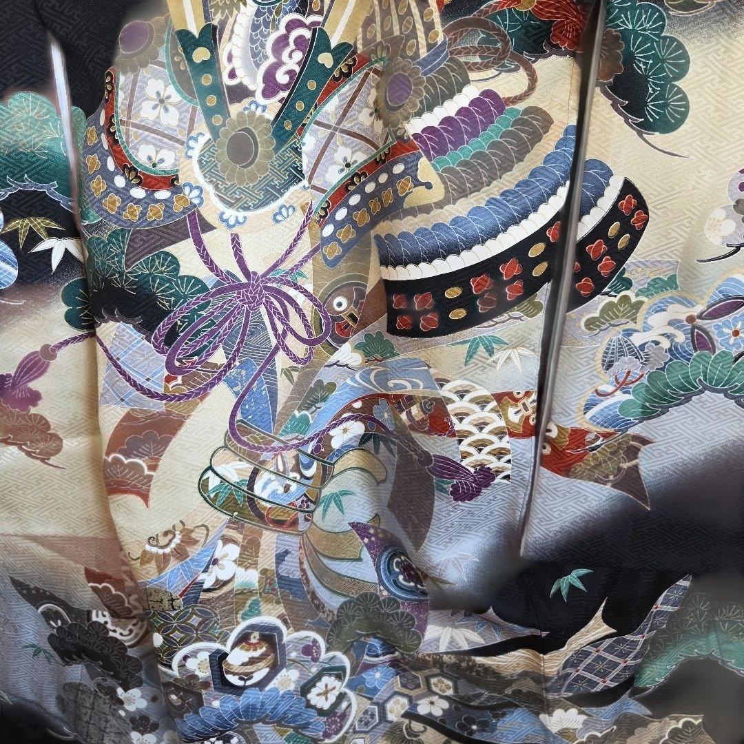 No28　正絹　男の子お祝い着物　長襦袢付き　産着