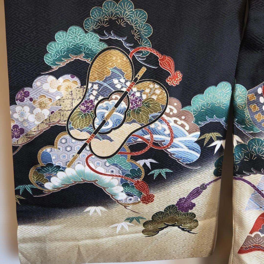 No28　正絹　男の子お祝い着物　長襦袢付き　産着