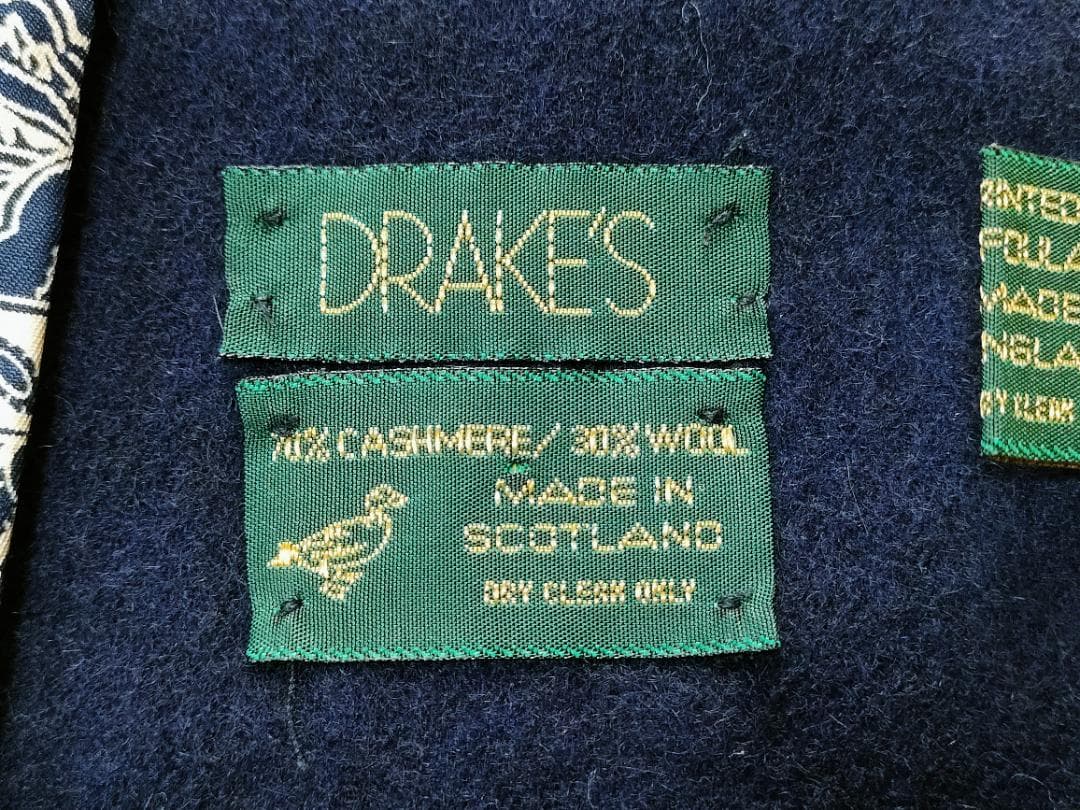 ◆美品◆Drake’s／ドレイクス ◆カシミア×シルク　マフラー・ストール