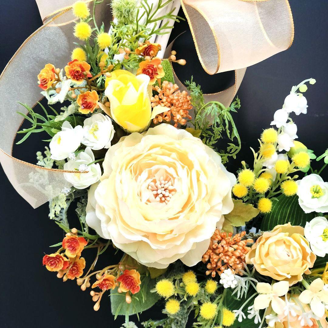 商品名【咲希】ゆきこ♥ラナンキュラスのフラワーリース 春リース 玄関リース