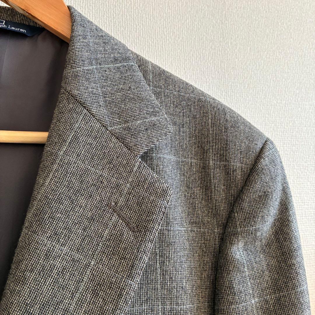 【美品】ポロバイラルフローレン ウール100% テーラードジャケット 冬 グレー