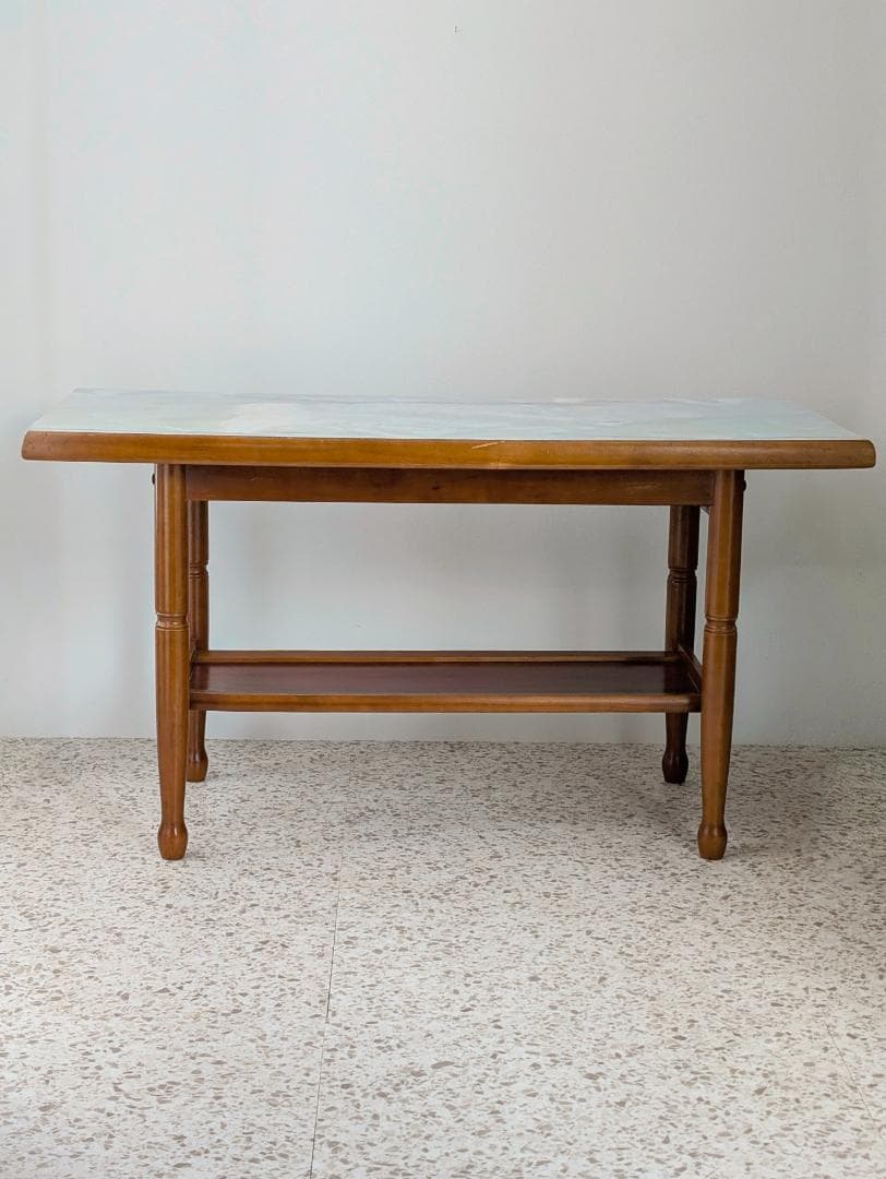 70s ビンテージ 大理石柄 ウッド テーブル ミッドセンチュリー レトロ