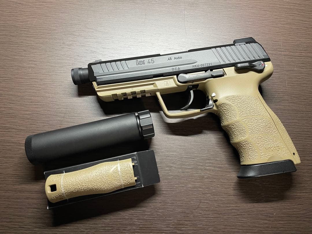 東京マルイ HK45タクティカル サプレッサー付き タンカラー