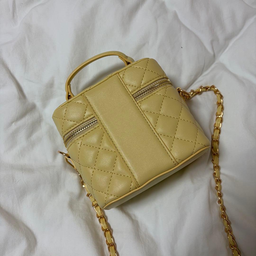 Darich キルティングスクエアミニバッグ ゴールドパーツ イエロー