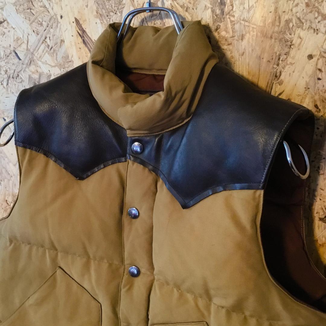 シュガーケーン レザーヨーク ダウンベスト M 東洋