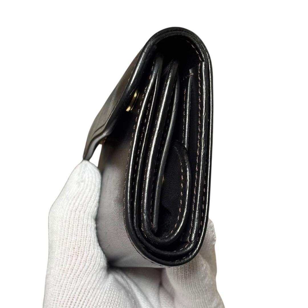 美品✨WILDSWANS ENO　サドルプルアップ　小型3つ折り財布　ブラック