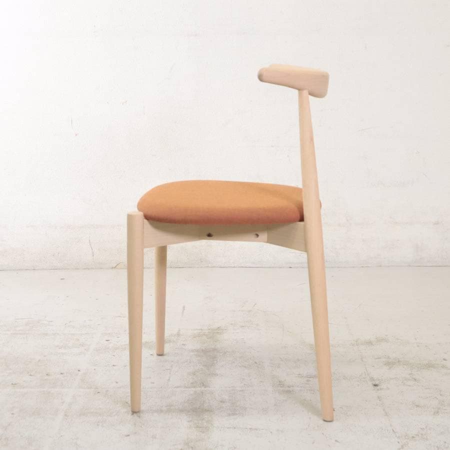 秋田木工 IDC大塚 ダイニングチェア No.0808 ナラ材 白木塗装 PVC