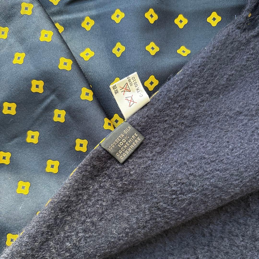 【イタリア製】HERNO マフラー カシミヤ100% ネイビー