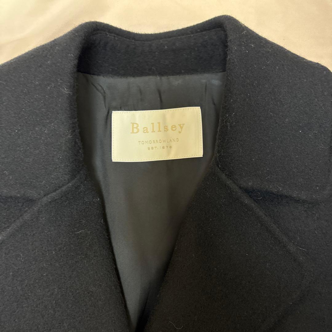Ballsey プレミアムウールリバーオープンカラーショートコート ネイビー34