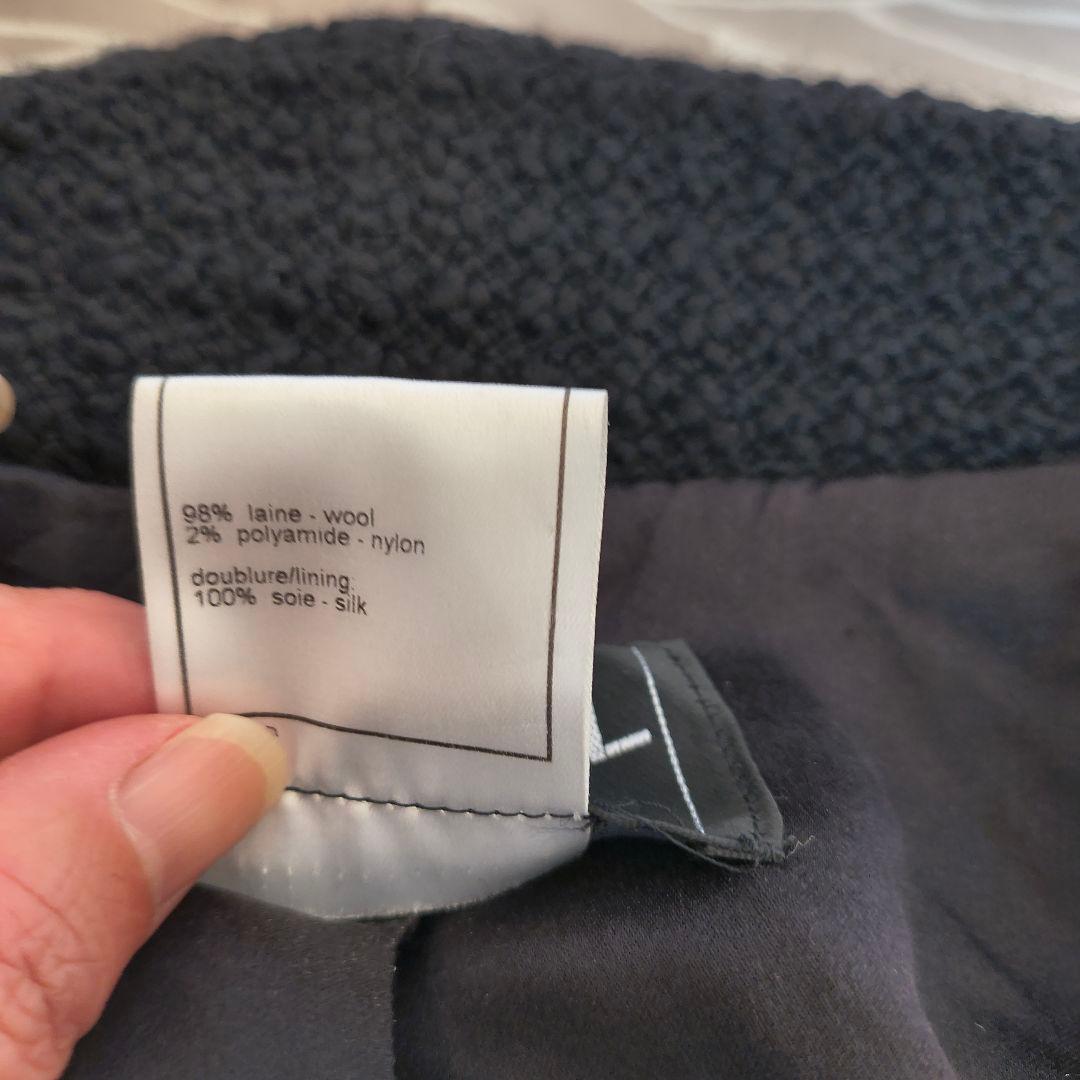 専用 ダブルブレスト ツイードジャケット ブラック 42 ココボタン