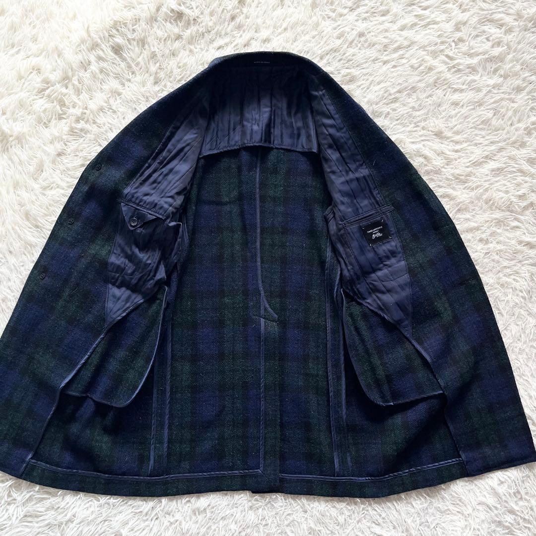 <美品>TAGLIATORE×ブリッラ ハリスツイード生地 チェスターコート48