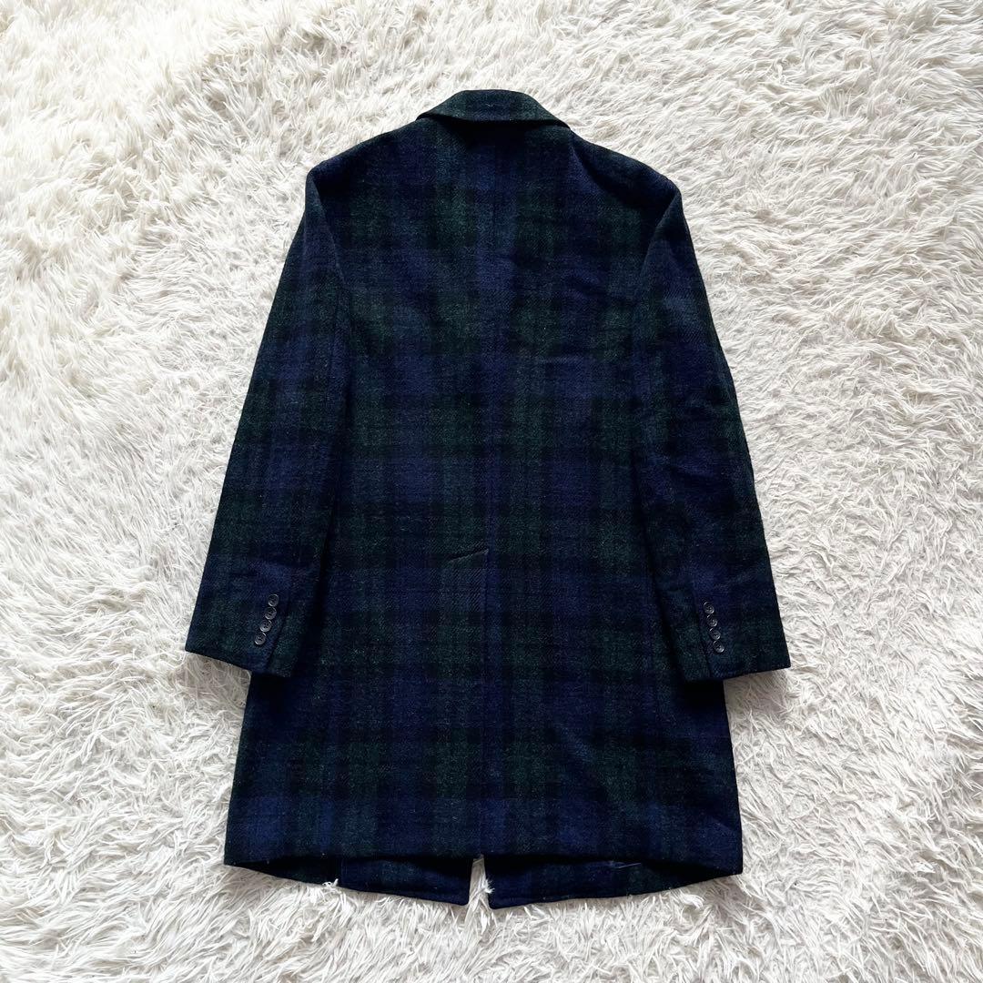<美品>TAGLIATORE×ブリッラ ハリスツイード生地 チェスターコート48