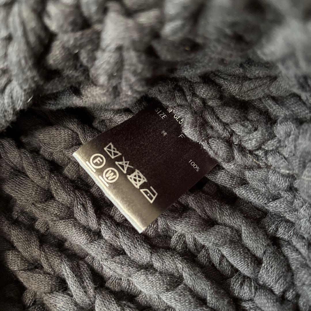 Curensology / ローゲージハンドニットベスト　ブラック