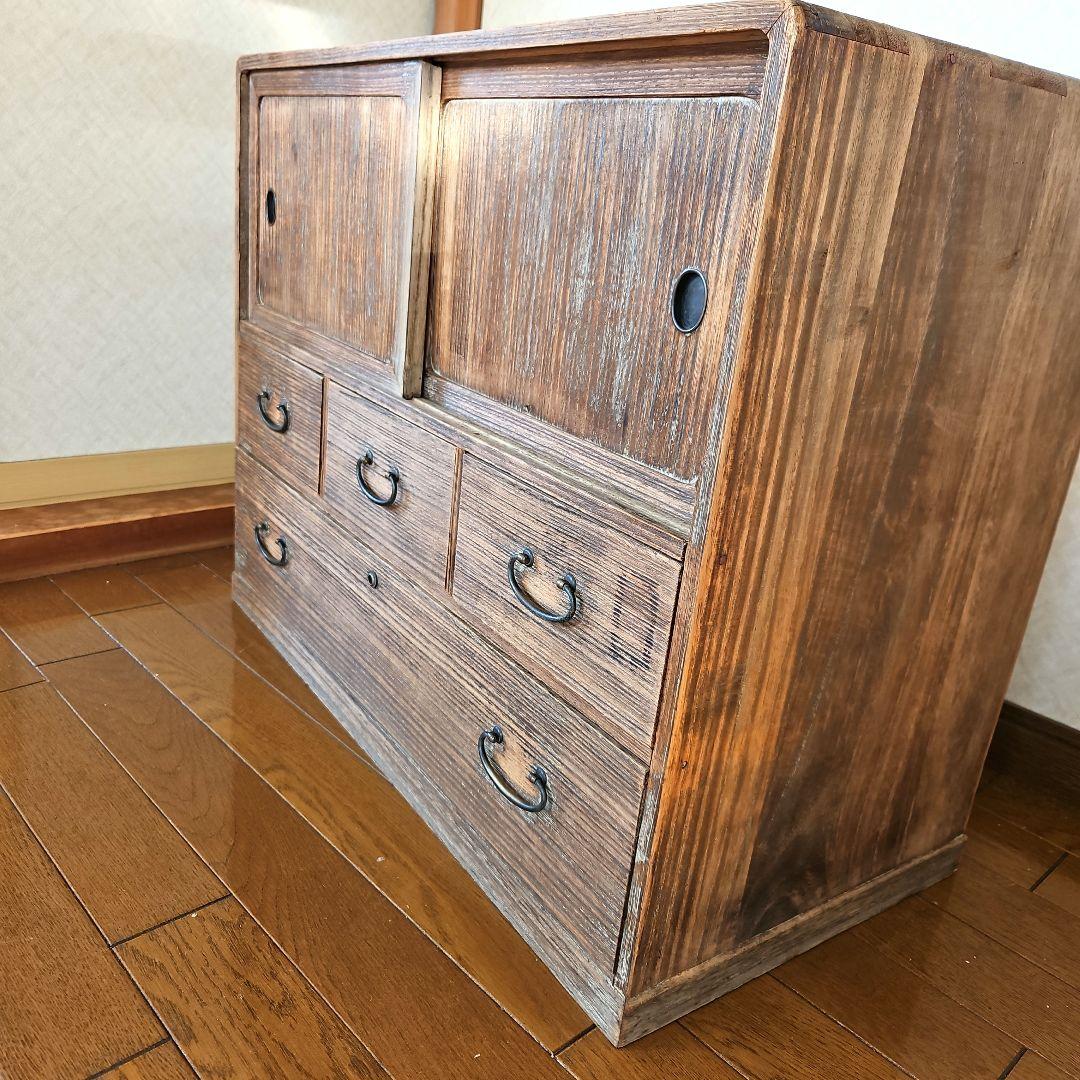 昭和レトロ　古道具　古家具　箪笥　引き出し　チェスト　木製　和風　古民家