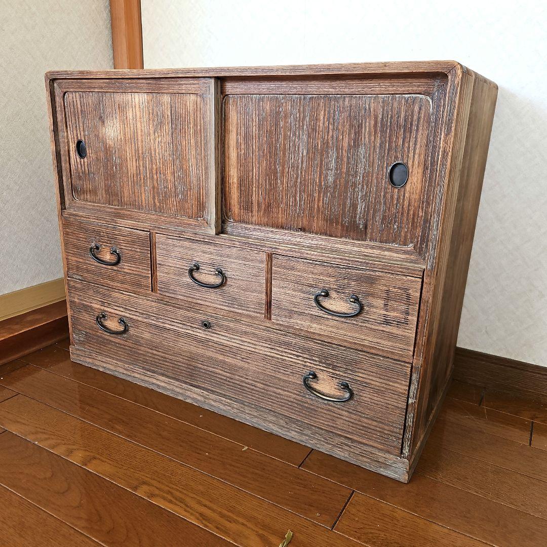 昭和レトロ　古道具　古家具　箪笥　引き出し　チェスト　木製　和風　古民家