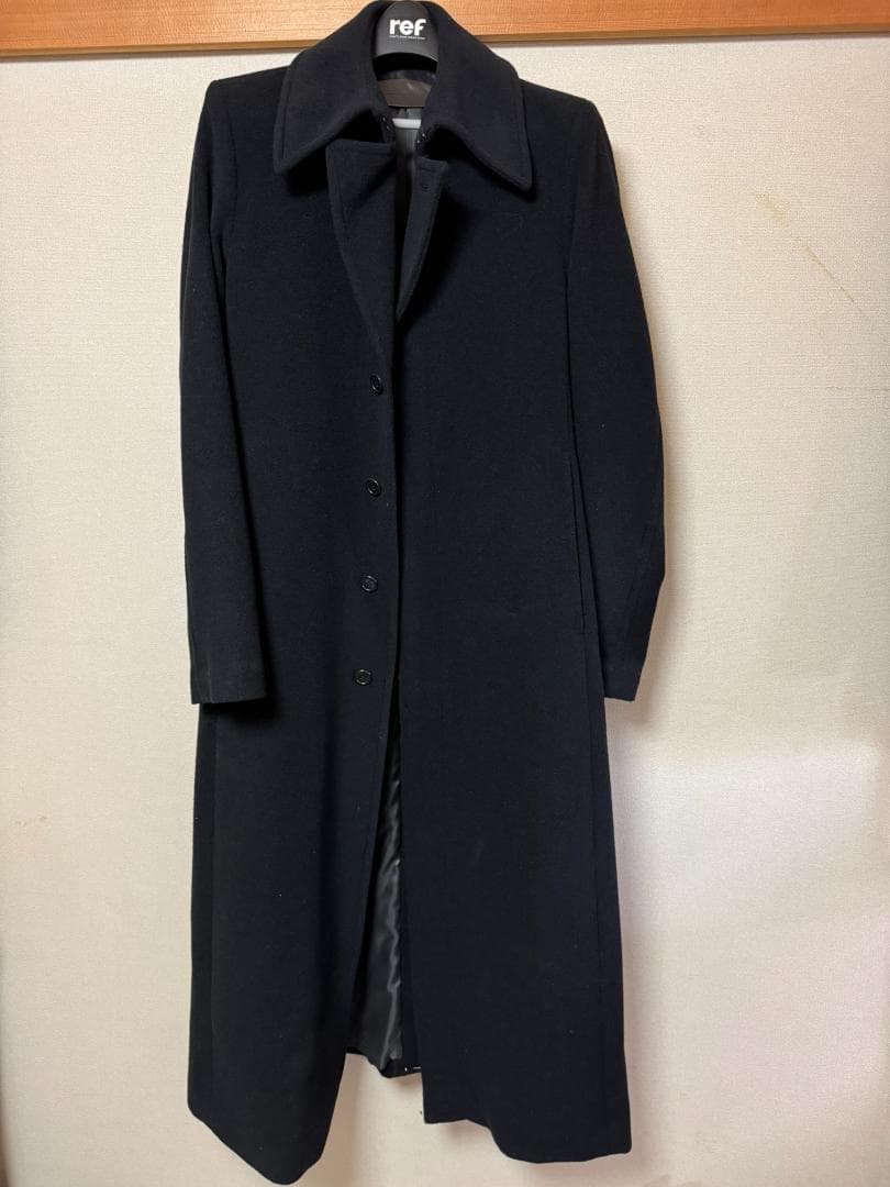 DOMON ブラック ウールロングコート