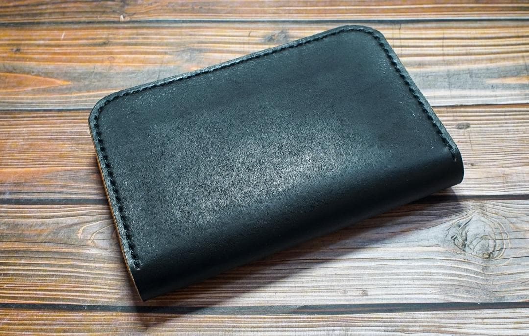 三層　ミドル トラッカーウォレット　茶芯 ブラック 真鍮 トラッカーウォレット