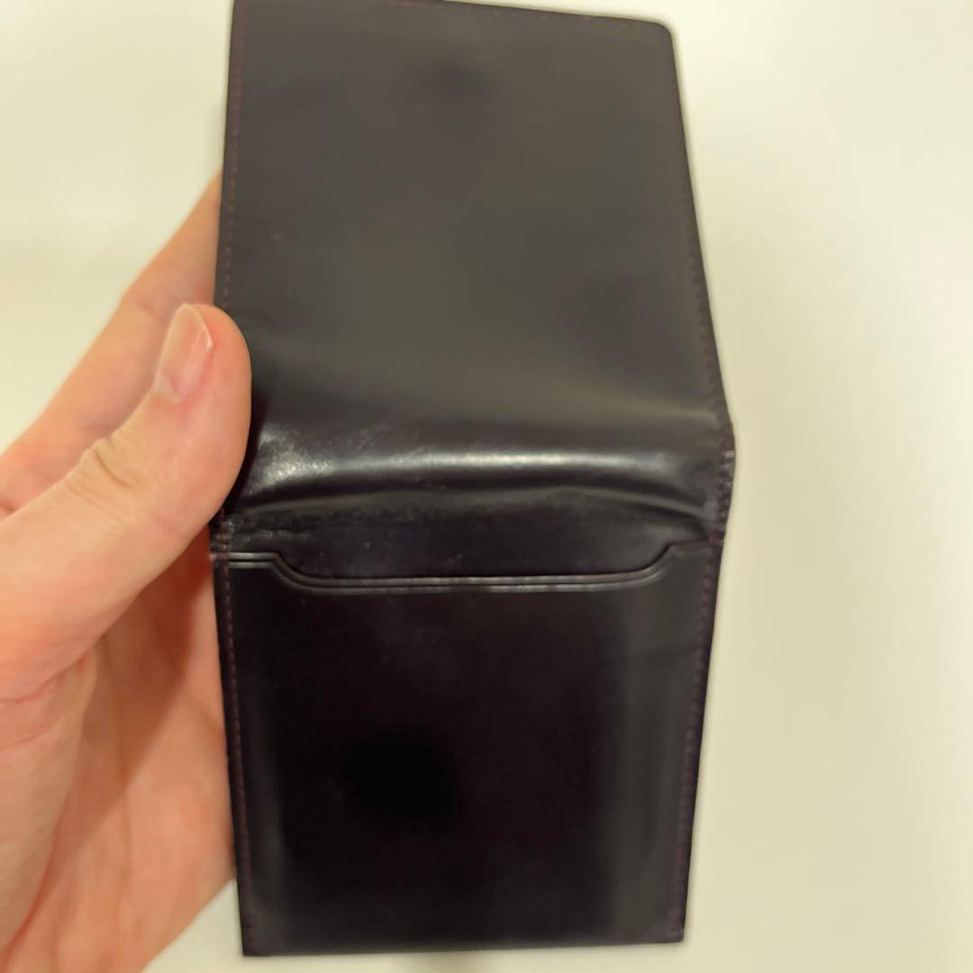 GANZO 二つ折りコンパクト財布　ダークブラウン