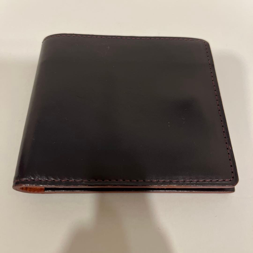 GANZO 二つ折りコンパクト財布　ダークブラウン