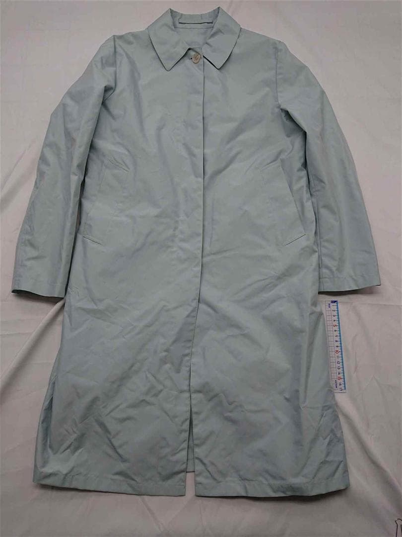 ★バーバリー London 10R ライトブルー系 ステンカラーコート