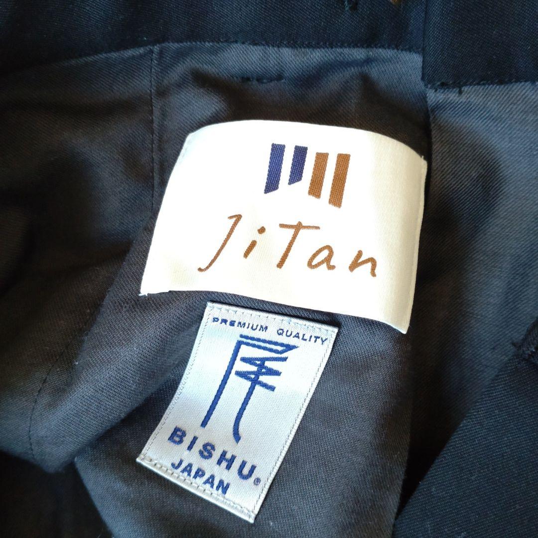 JiTan もりすん 秋冬ver尾州ウールスラックス ブラック S 裾上げ済み