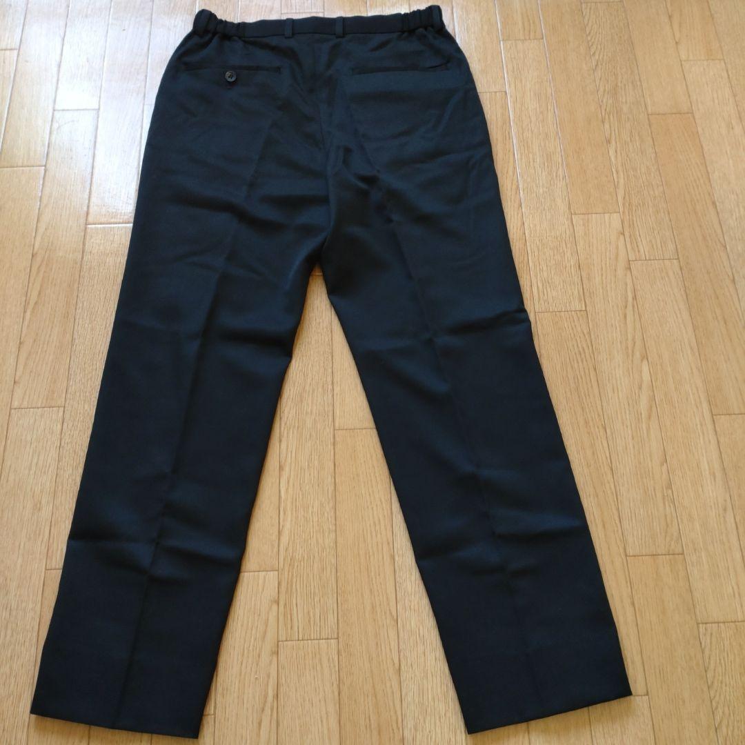 JiTan もりすん 秋冬ver尾州ウールスラックス ブラック S 裾上げ済み