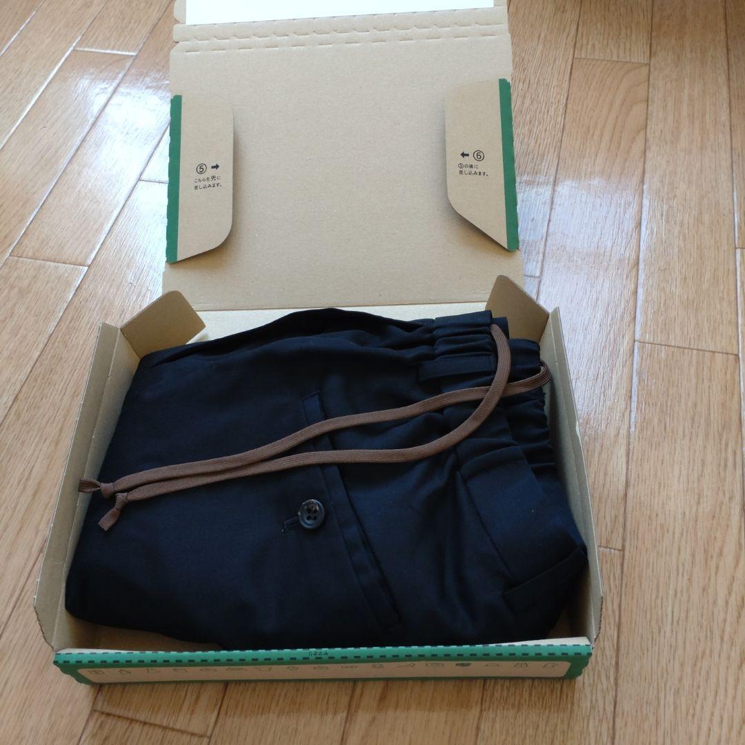 JiTan もりすん 秋冬ver尾州ウールスラックス ブラック S 裾上げ済み