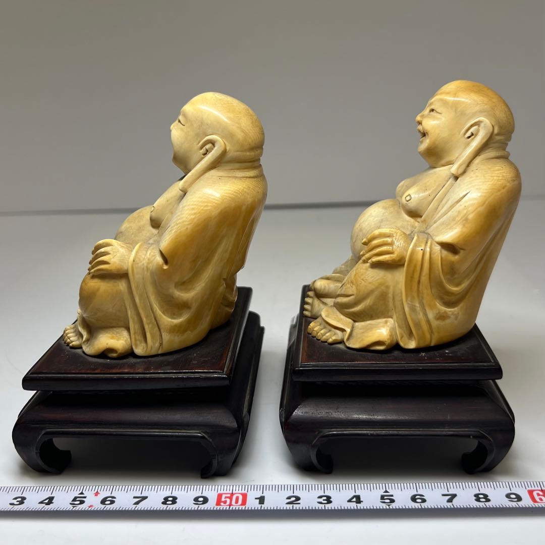 専用　極上 大振 布袋 一対 871g 東キ7-1123⑤ トトオ