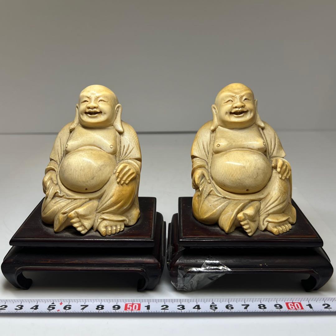 専用　極上 大振 布袋 一対 871g 東キ7-1123⑤ トトオ