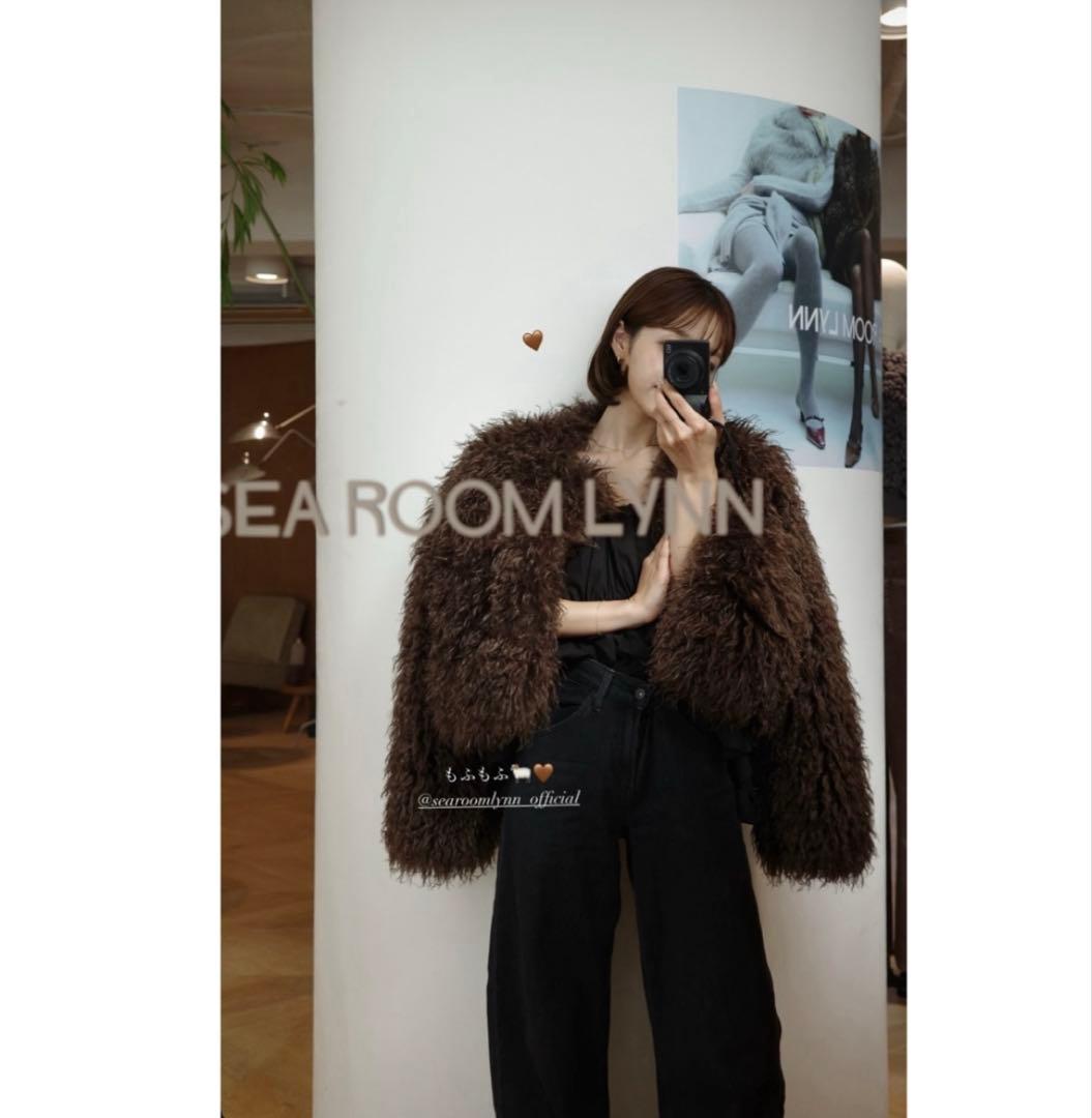 新品　sea room lynn Cloud furノーカラーcoat