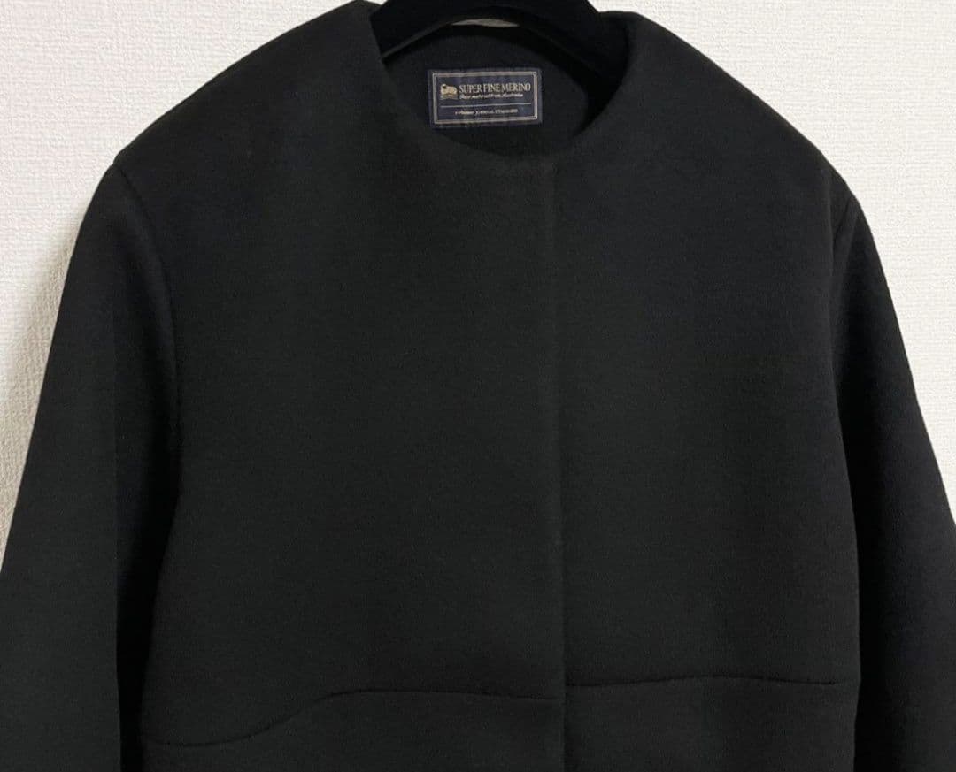 美品ジャーナルスタンダード スーパーファインビーバークルーネックコート 36
