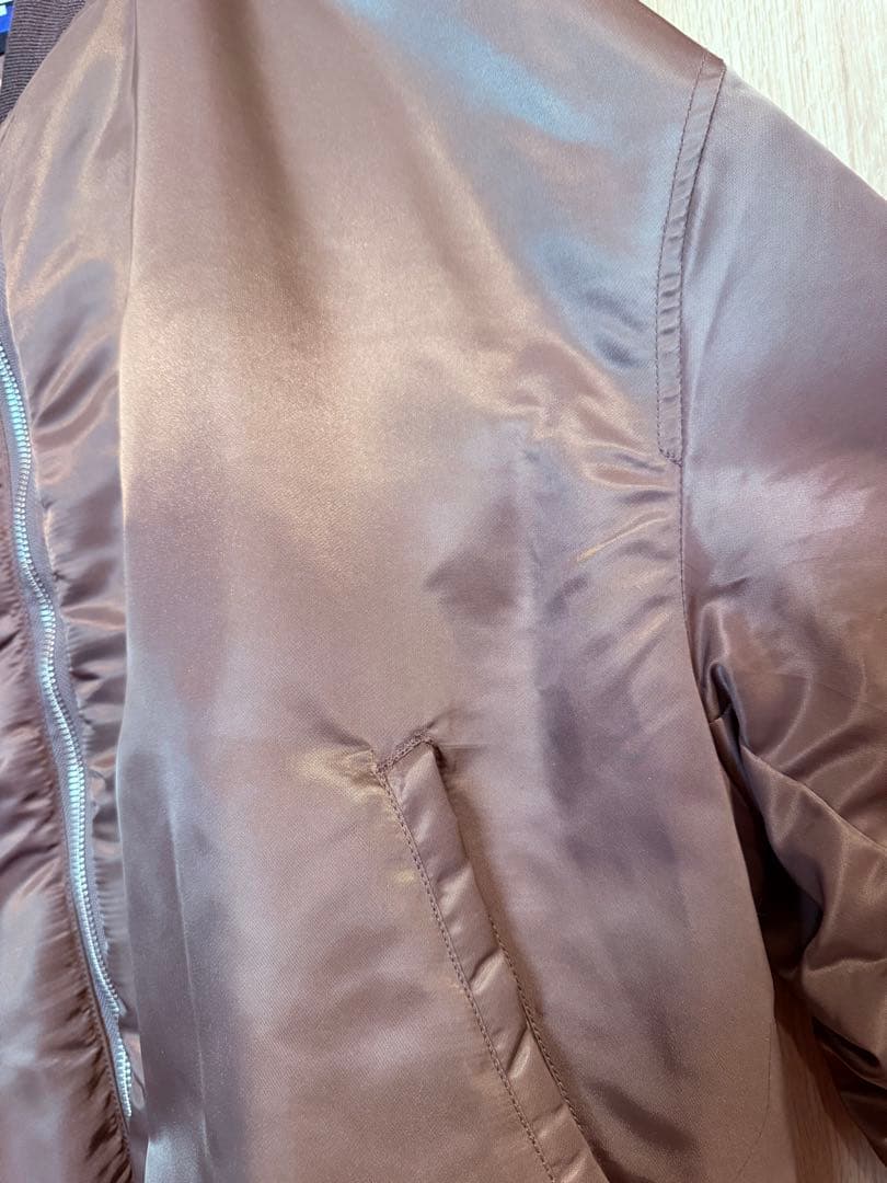 【良品】MAISON SPECIALメゾンスペシャル MA-1シルバー サイズ2