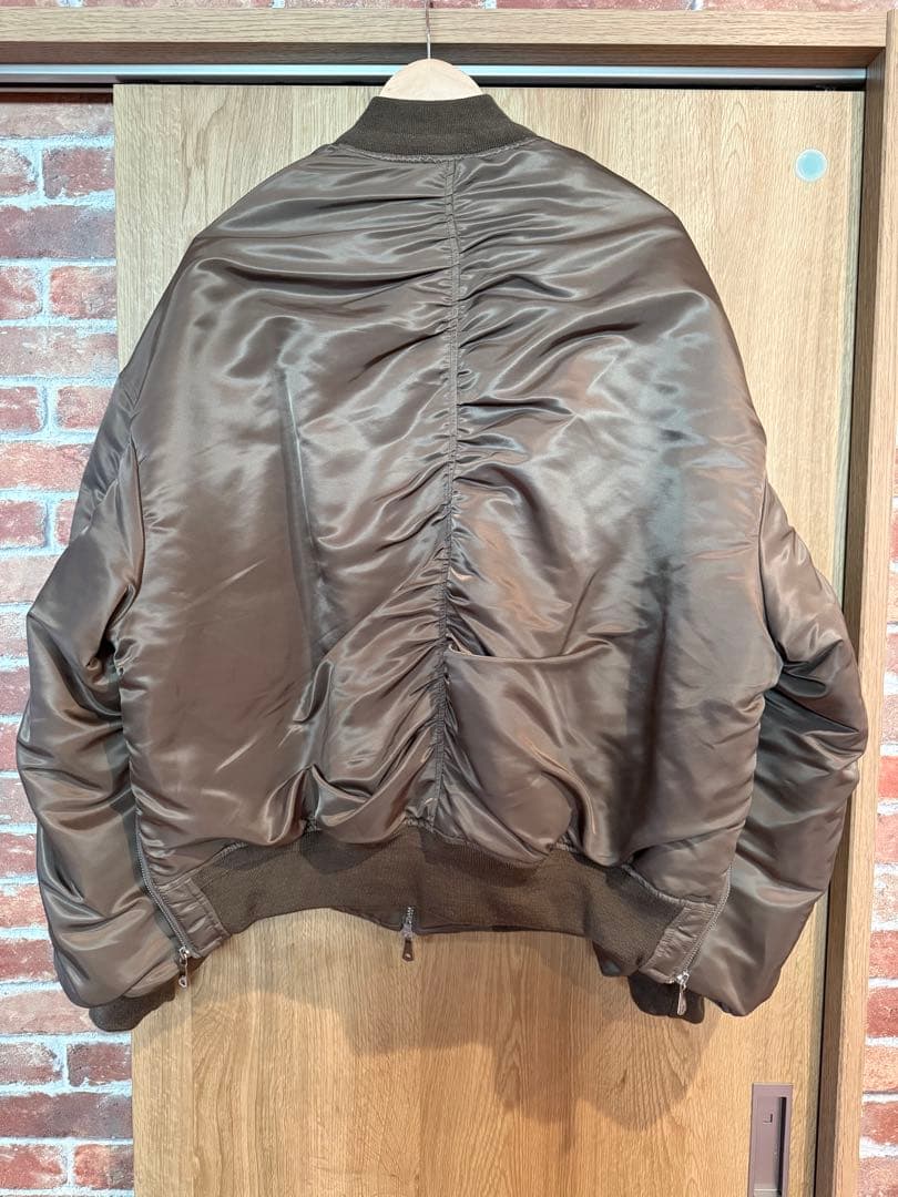 【良品】MAISON SPECIALメゾンスペシャル MA-1シルバー サイズ2