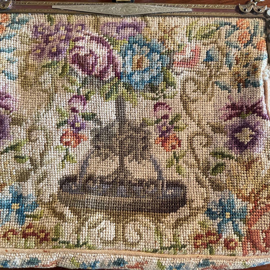 フランスアンティーク　 プチポワン　バッグ