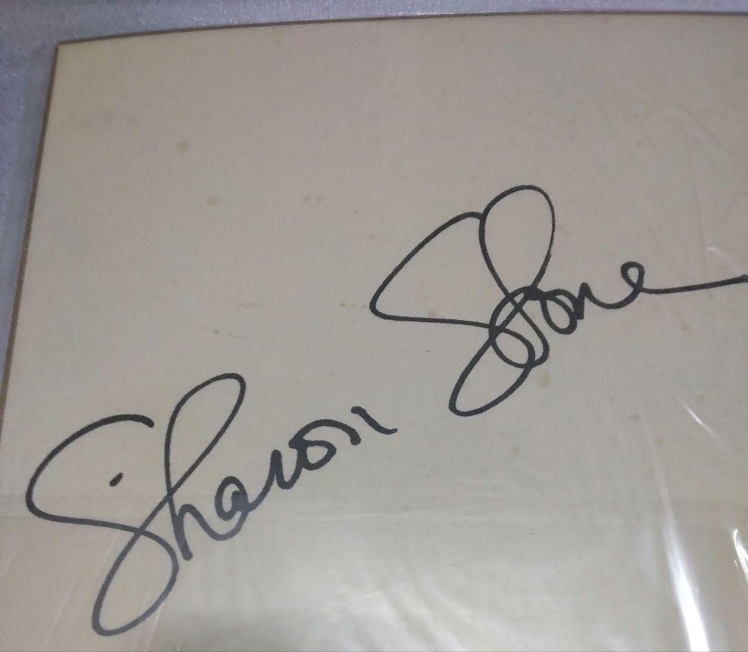 シャロン・ストーン sharon stone 直筆サイン　色紙