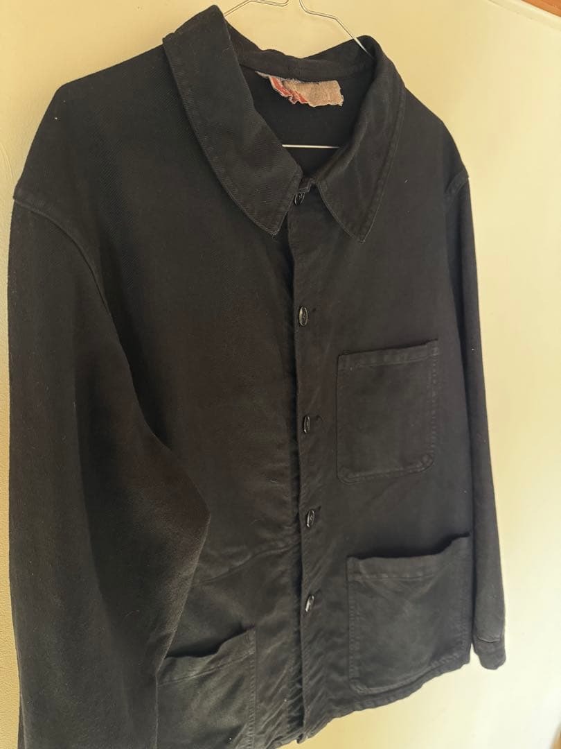 ユーロヴィンテージ　フレンチワークジャケット　モールスキン　M〜L