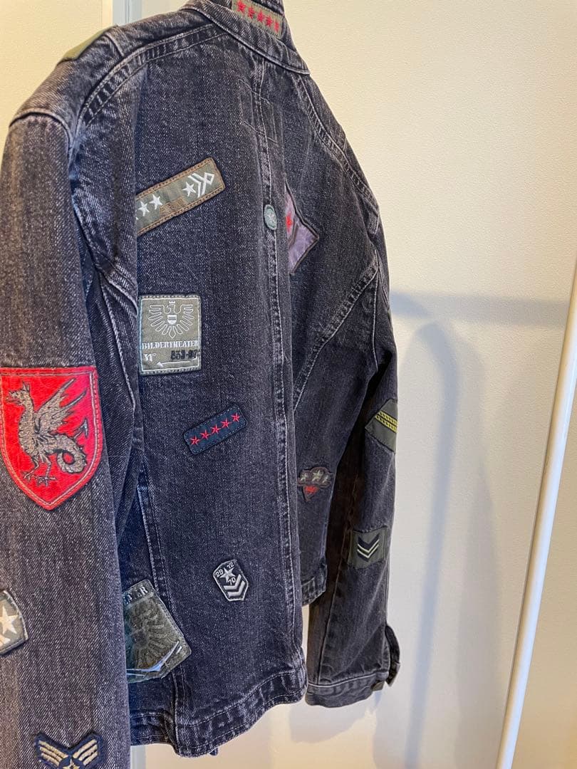 Armani Jeans パッチ付きデニムジャケット