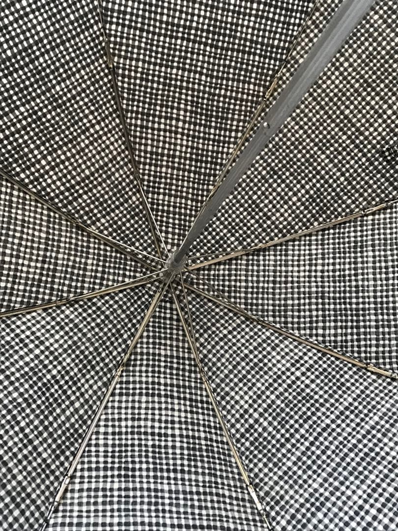 ボンボンストア　ブラックチェック　折りたたみ傘