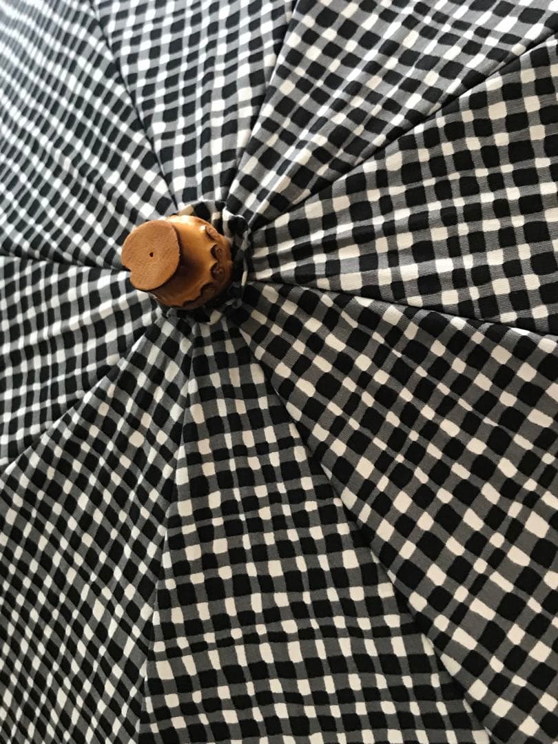 ボンボンストア　ブラックチェック　折りたたみ傘