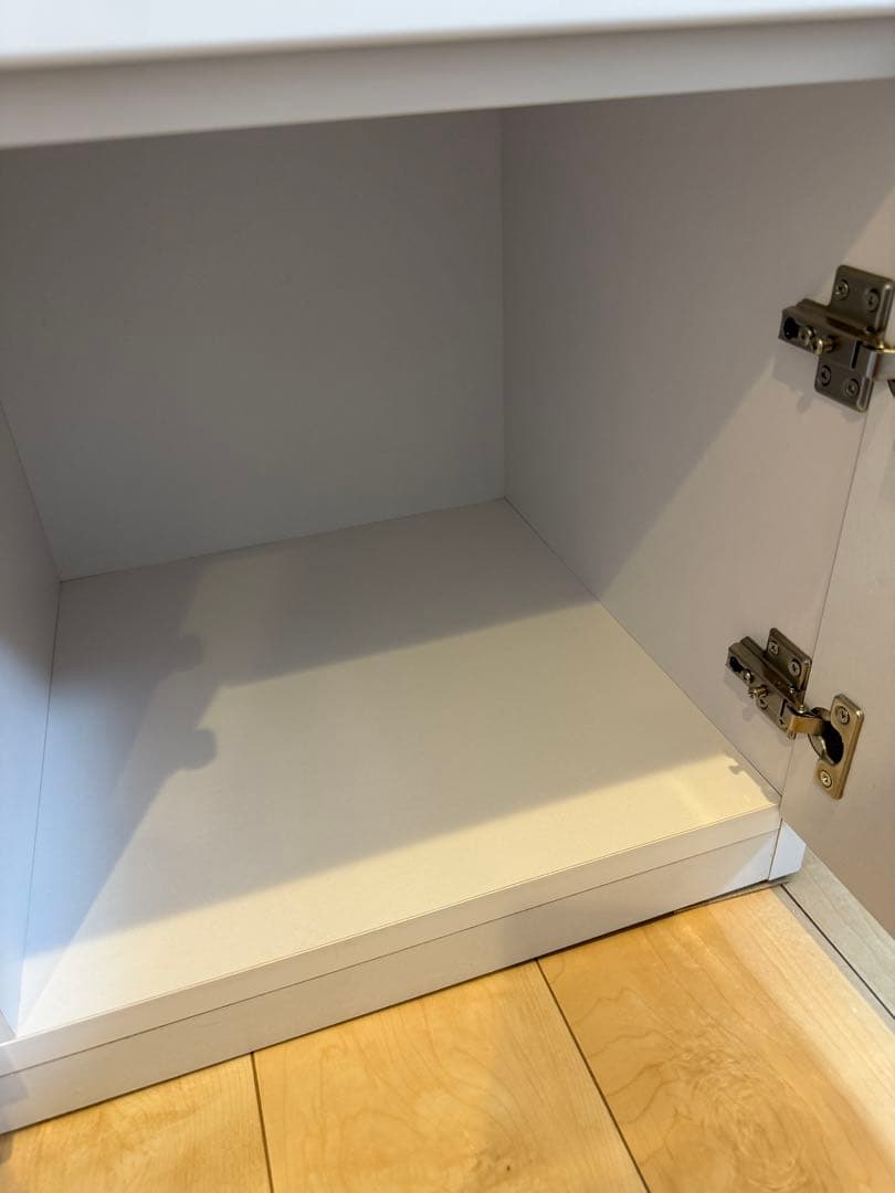 食器棚 完成品　カップボード　ホワイト　幅120 右開き