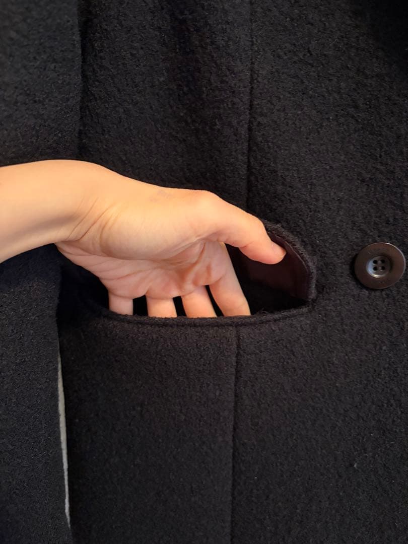 coach コーチ　黒　100%ウールコート