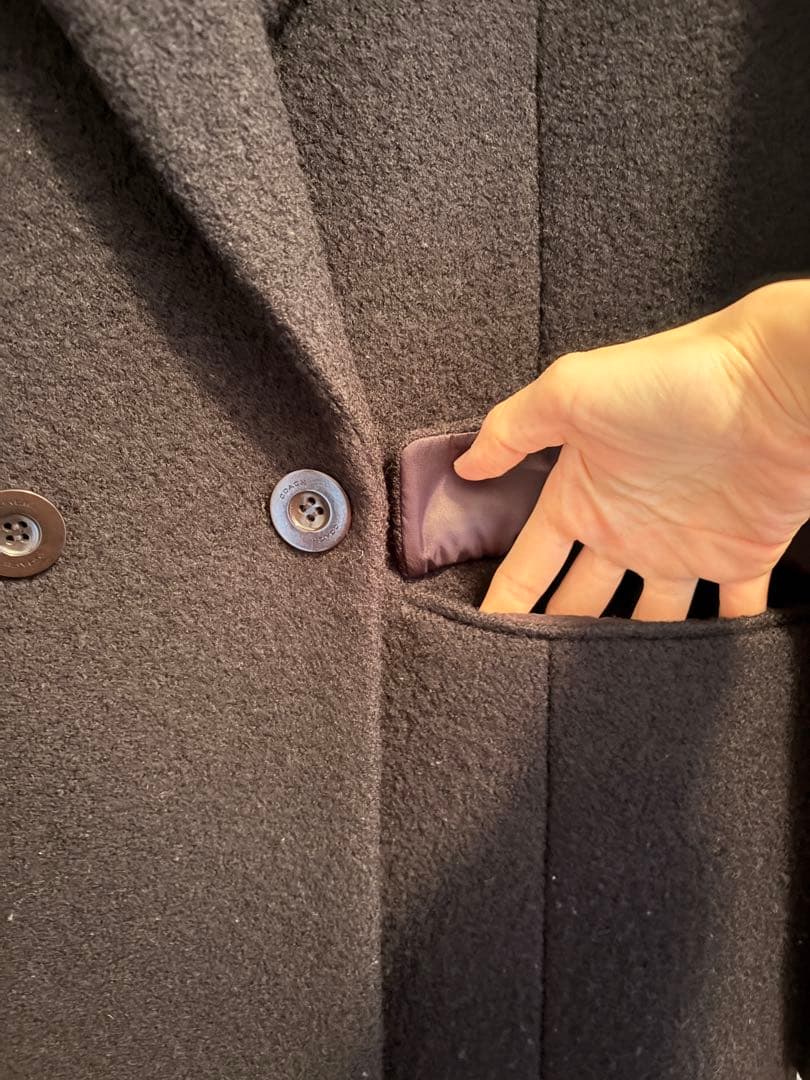 coach コーチ　黒　100%ウールコート