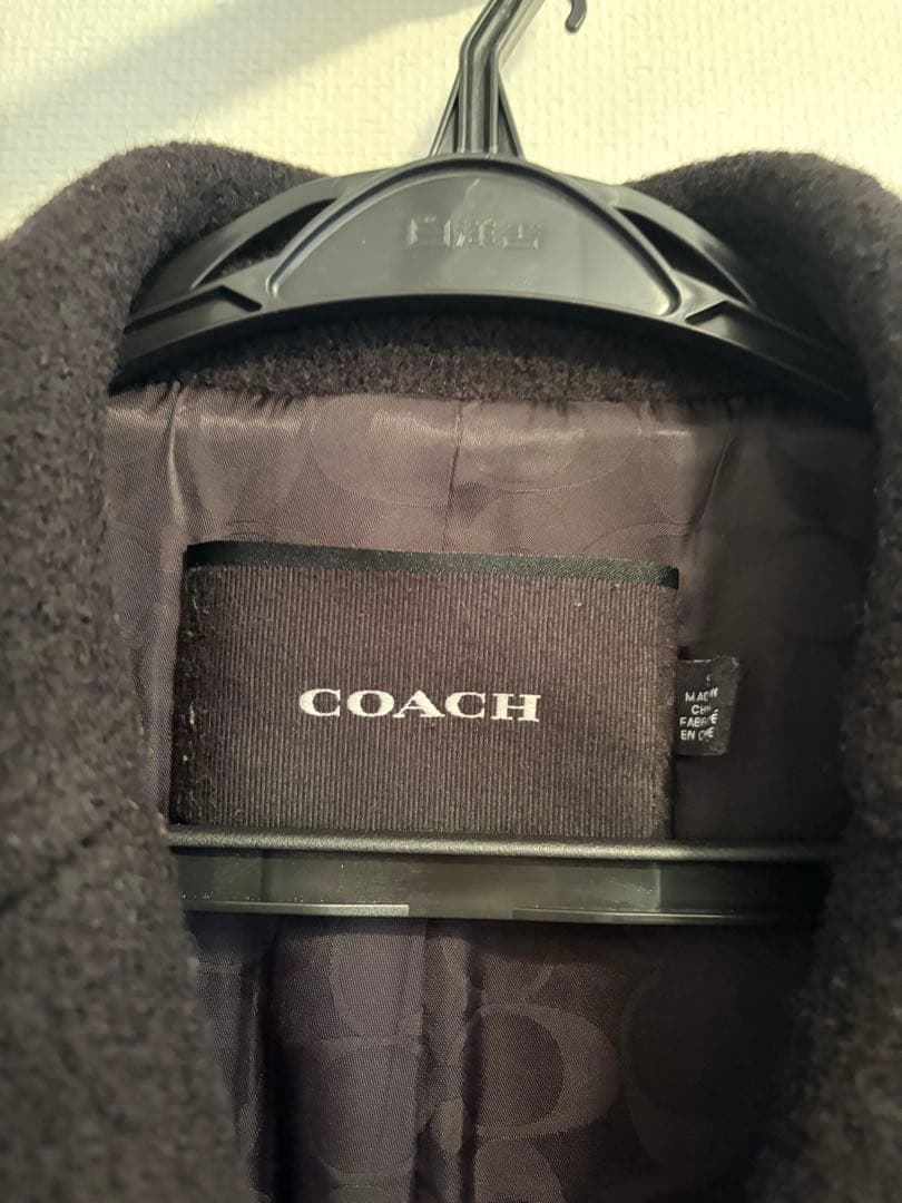 coach コーチ　黒　100%ウールコート