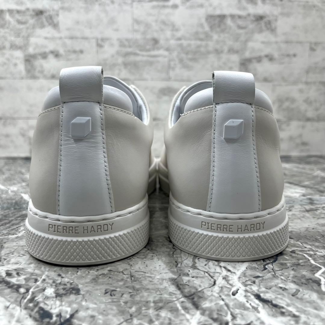 極美品 ピエールアルディ スライダースニーカー 39 ホワイト グレー レザー