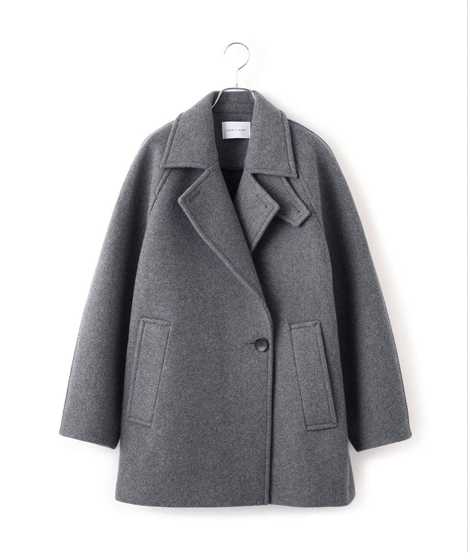 アダムエロペ　25AW ウールボンディングミドルコート