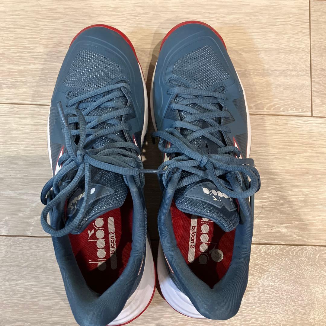 【美品】テニスシューズ ネイビー メンズ　ディアドラ　26cm