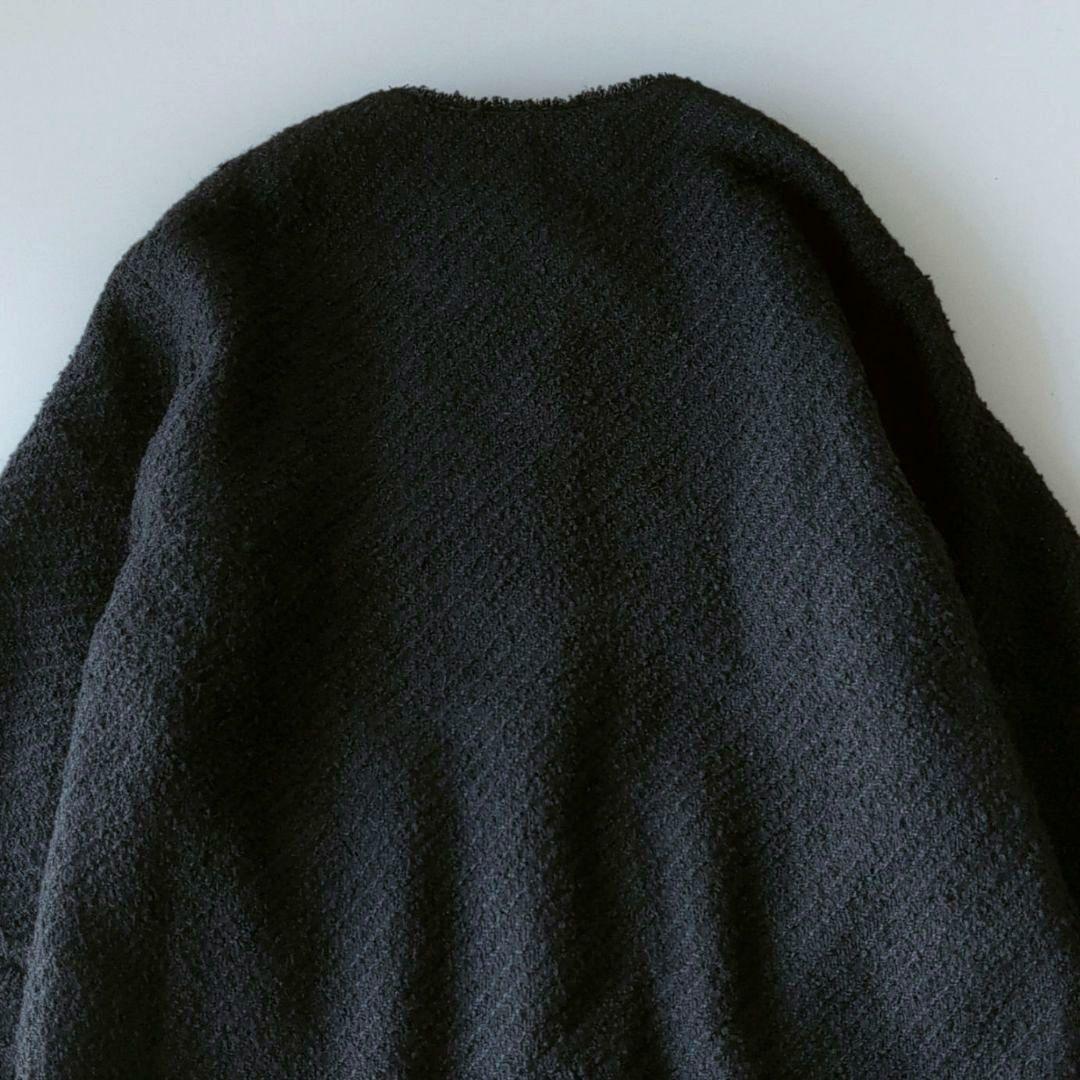 ラウンジドレス　ツイードジャケット　ブラック　黒　金ボタン　26400円　F